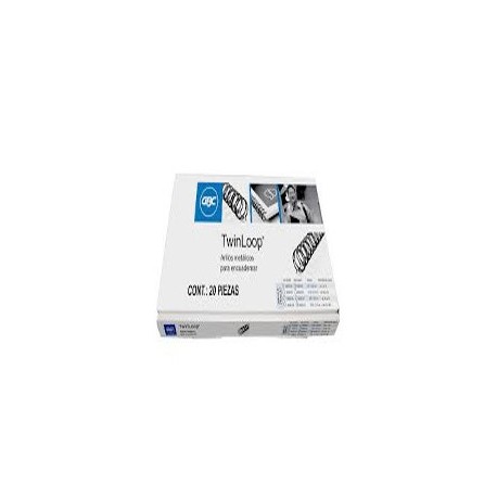 Arillo metalico GBC 3/8 negro (61-75 hojas) con 20 piezas