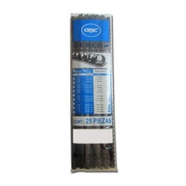 Arillo plastico GBC 7/8 negro (141-170 hojas) con 25 piezas