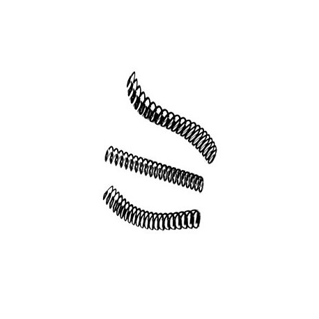 Espiral plastico 42mm negro con 25 piezas para 420 hojas Litograficos