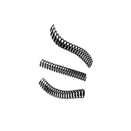 Espiral plastico 23mm negro con 25 piezas para 210 hojas Litograficos