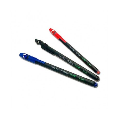 Boligrafo punto fino azul con 12 piezas pin point green (ecologico)...
