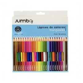 Colores triangulares delgados marca Jumbo con 24 largos (pcl2)