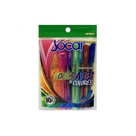 Boligrafo Jocar con 10 piezas surtida triangular