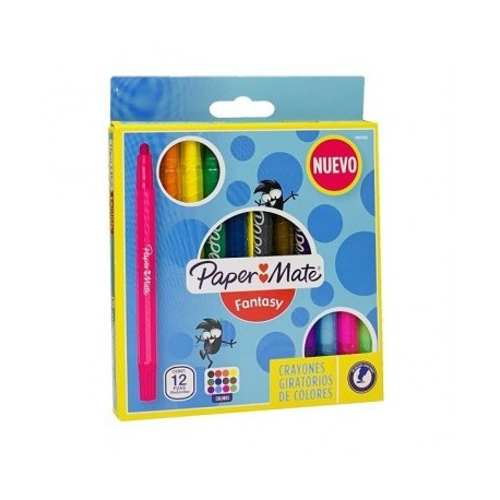 Crayones giratorios Paper mate con 12 piezas surtidos