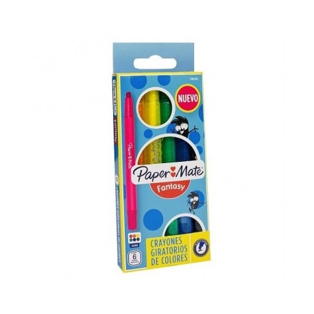 Crayones giratorios Paper mate con 6 piezas surtido