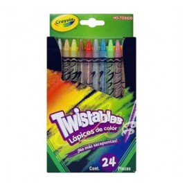 Colores Crayola twistables retractiles con 24 largos