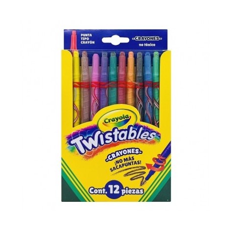 Crayon Crayola twistable retractiles con 12 piezas