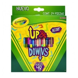 Colores largos Crayola duales con 24 piezas