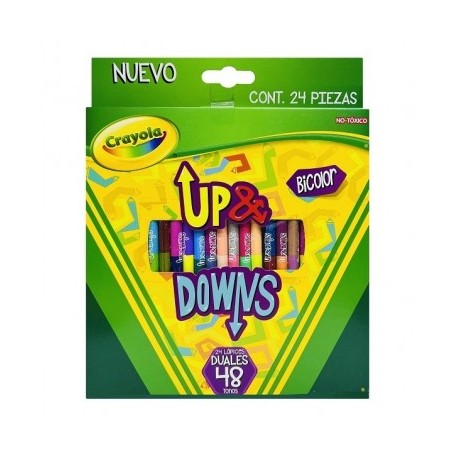Colores largos Crayola duales con 24 piezas