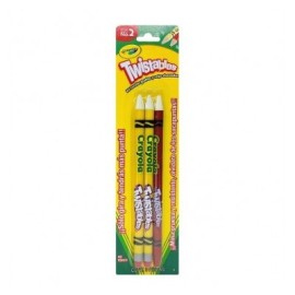 Lapiz Crayola twistable con 2 piezas + 1 rojo checador