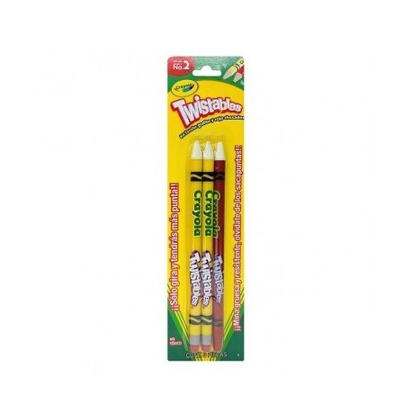 Lapiz Crayola twistable con 2 piezas + 1 rojo checador