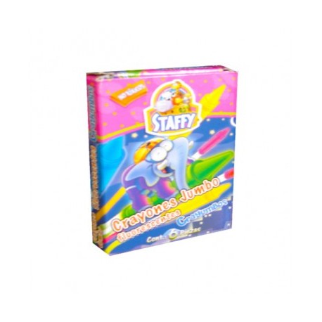 Crayon Stafford jumbo fluorescente con 6 piezas