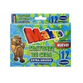 Crayon Makyco extragrueso con 12 piezas
