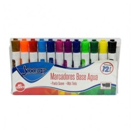 Marcador Jocar base agua con 12 piezas