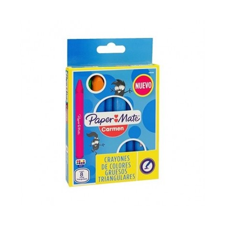Crayon Carmen extra triangular con 8 piezas