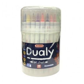 Marcador brush mnb 1931 con 48 piezas rotulador doble color Manny