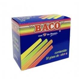 Gis de color con 50 piezas Baco