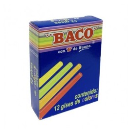 Gis de color con 12 piezas Baco
