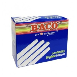 Gis blanco con 50 piezas Baco