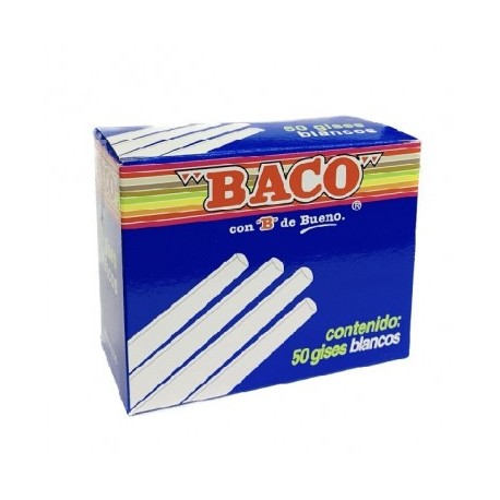 Gis blanco con 50 piezas Baco