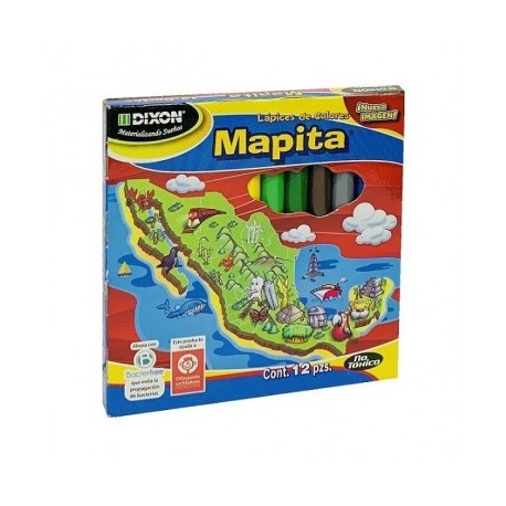 Colores mapita Dixon con 12 cortos
