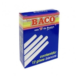 Gis blanco con 12 piezas Baco