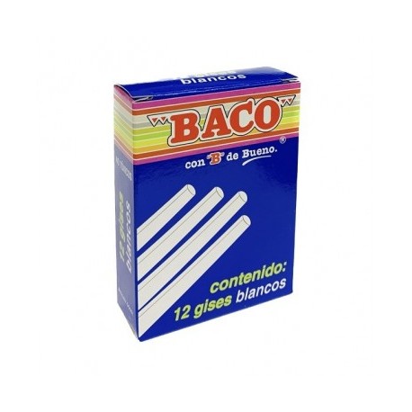 Gis blanco con 12 piezas Baco