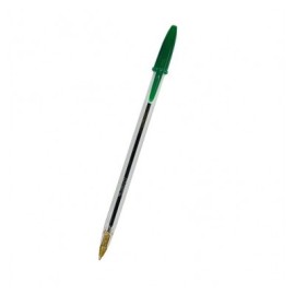 Bolígrafo punto mediano verde con 12 piezas BIC