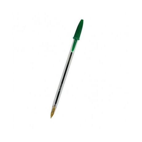 Bolígrafo punto mediano verde con 12 piezas BIC