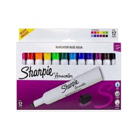 Marcador acuacolor estuche con 12 piezas Berol