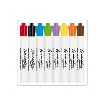 Marcador acuacolor estuche con 8 piezas Berol