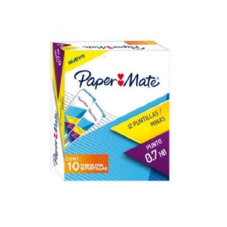 Puntillas Paper Mate 0.7 mm hb con 10 tubos