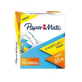 Puntillas Paper Mate 0.5 mm hb con 10 tubos
