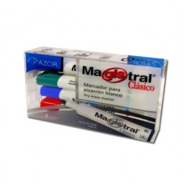 Marcador Magistral clasico con 4 piezas (az-rj-vd-ng) Azor