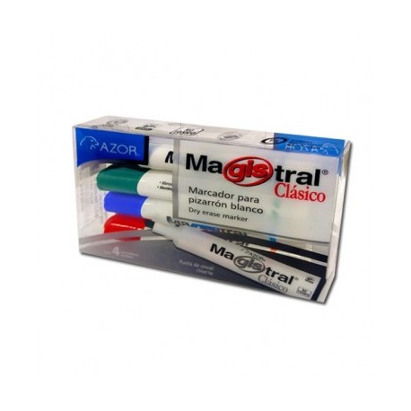Marcador Magistral clasico con 4 piezas (az-rj-vd-ng) Azor