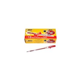 Bolígrafo bu2 retractil rojo con 12 piezas BIC