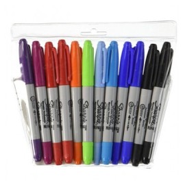 Marcador permanente Sharpie doble punta surtido con 12 piezas