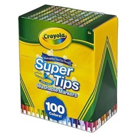Plumon Crayola delgado c/100 piezas Supertips