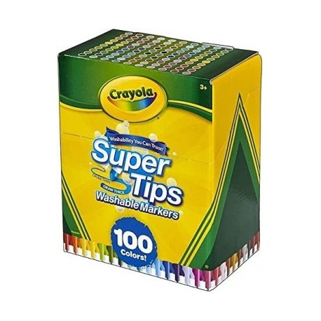 Plumon Crayola delgado c/100 piezas Supertips
