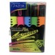 Resaltador vision plus fluorescente cartera con 5 piezas surtido Azor
