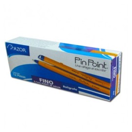 Boligrafo punto fino color azul con 12 piezas Pin Point 0.7mm en...