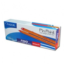 Boligrafo punto fino color rojo con 12 piezas Pin Point 0.7mm en...
