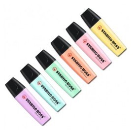 Resaltador Stabilo boss pastel surtido con 6 piezas