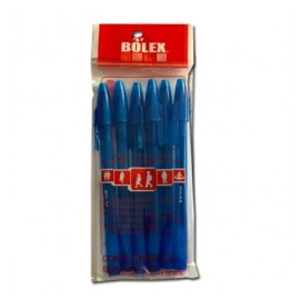 Bolígrafo punto fino azul con 6 piezas ulv lici 1.00 mm Bolex