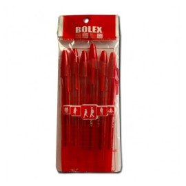 Bolígrafo punto fino rojo con 6 piezas ulv lici 1.00 mm Bolex
