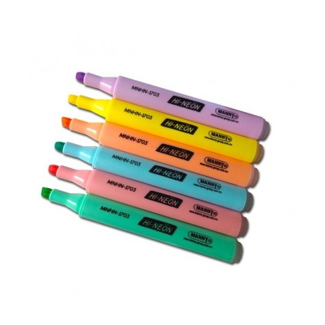 Resaltador Manny triangular rosa pastel