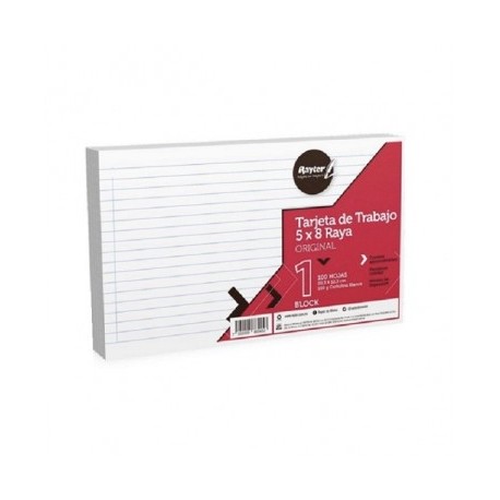 Tarjeta 5 x 8 raya con 100 piezas Rayter