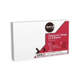 Tarjeta 5 x 8 blanca con 100 piezas Rayter