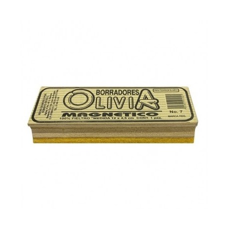 Borrador para pizarron con iman olivia número 7