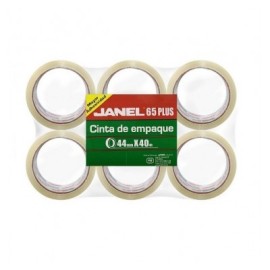 Cinta transparente 44 x 40 metros con 6 piezas Janel (065)